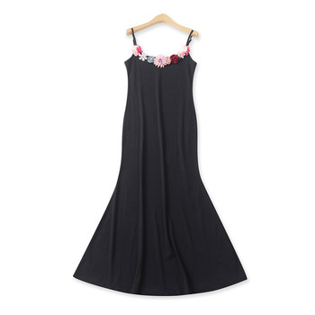 ດອກ knitted suspender skirt summer ໃຫມ່ການຄ້າຕ່າງປະເທດແມ່ຍິງ suspender ປັບ pullover buttocks fishtail ສິ້ນຍາວ 33964
