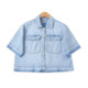 ເສື້ອຍືດແຂນສັ້ນ denim ຂອບດິບ