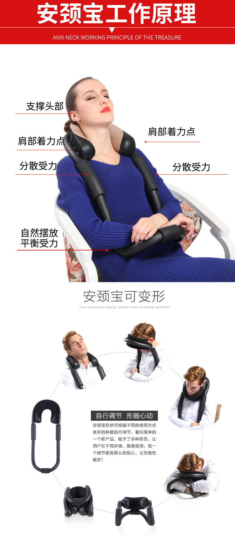 Anjingbao cổ tử cung sửa chữa gối cổ dụng cụ ngủ văn phòng tạo tác gối sốt cổ gối điện vật lý trị liệu gối - Gối gối bà bầu