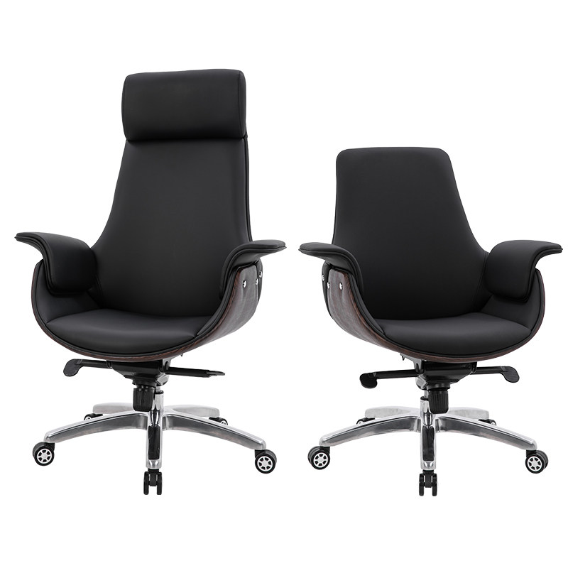 Computer chair home human body class chair boss chair modern simple and comfortable leather office lift cowhide turn chair