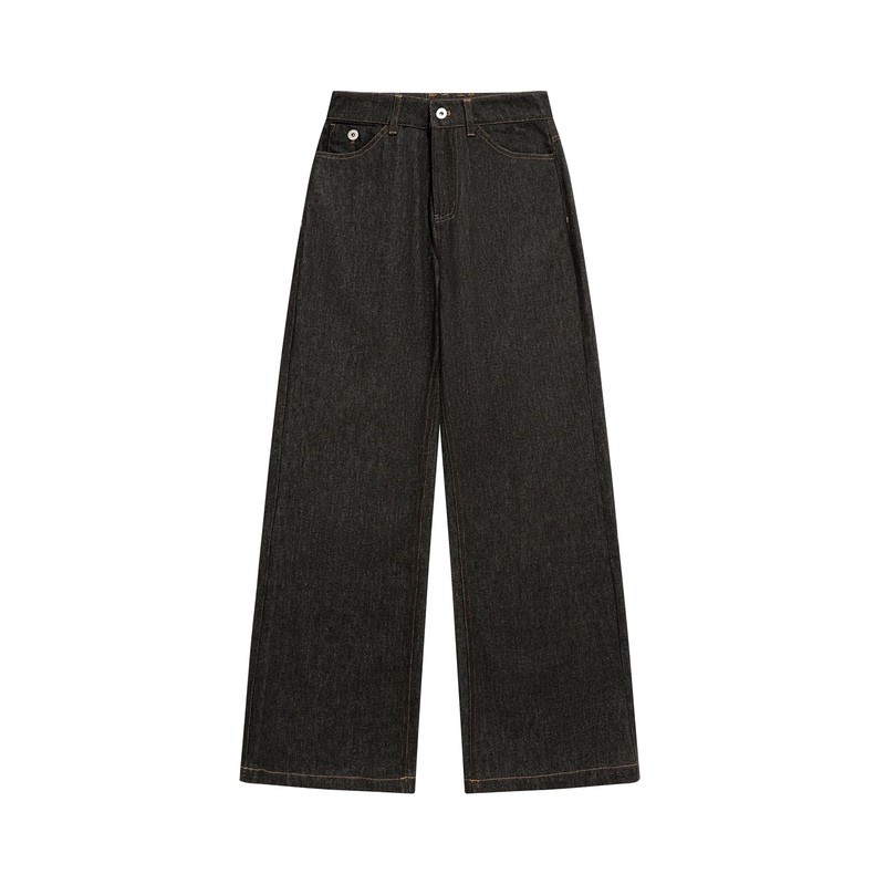 Calm Pause Pocket Patch Raw Denim 14 oz Structured Slimming Waist Slim Fit Raw Denim Jeans Spring/Summer