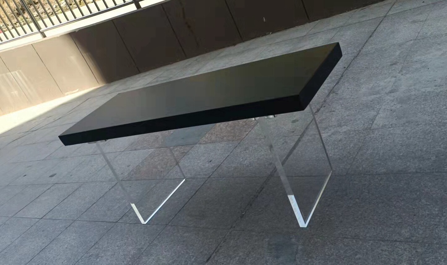 Suspended acrylic long stool simple modern shoe store log changing shoe stool rest stool bedroom solid wood bed end stool