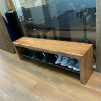 Nordic Shoe Changing Stool Home Entrance Door Double Solid Wood Bench Creative Shoe Rack Entrance To Shoes Bench Can Sit Shoe Cabinet Modern Day