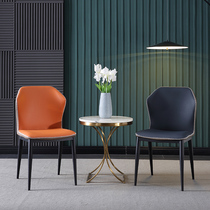 Light luxury dining chair home backrest chair simple modern desk chair dining room stool leisure Nordic iron dining table and chair