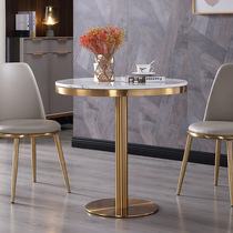 Nordic rock plate side a few Italian simple light luxury small round table Post Modern small apartment living room model room sofa corner