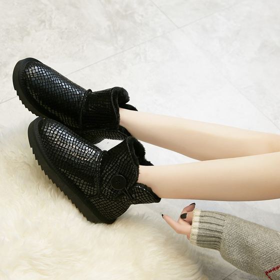 Snow boots for women new style fur integrated waterproof short-tube women's shoes non-slip short boots winter plus velvet cotton shoes fashion