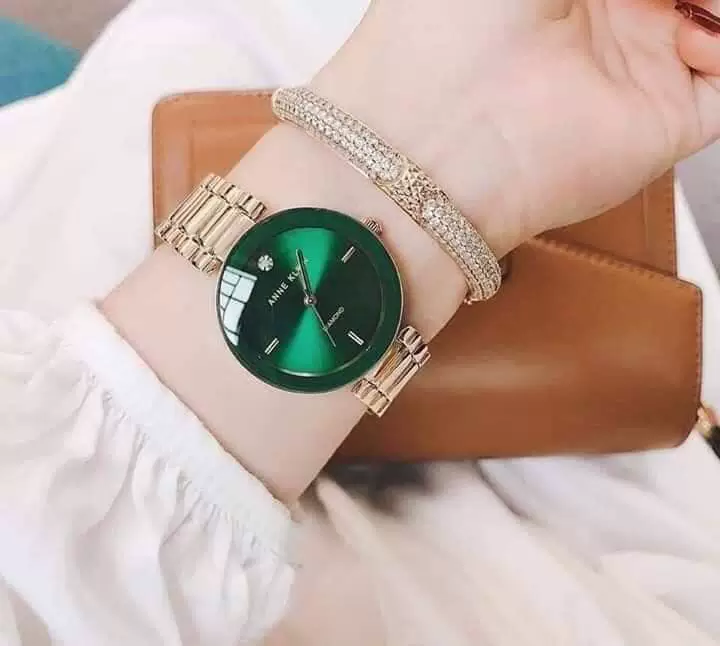 Покупка подлинных часов Anne Klein2512LPGB с браслетом из черного золота и бриллиантов, женские часы 1414bkgb