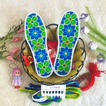 Cloth thickened handmade embroidery embroidery cross stitch insole pinhole wholesale men and women semi-finished products