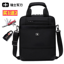 Swiss sergeant knife shoulder bag men's messenger bag business A4 paper briefcase handbag 12 inch 13 inch computer backpack