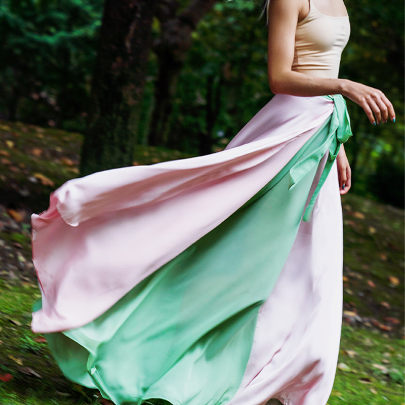 King Kong Dance Aoyama Pink Dai Original Design Piece Classical Flowing Skirt Wang Poetic Wanjiang Same Style