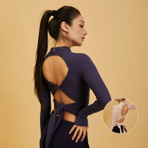 Poetic flower dance suit based training dance suit with cross back and undershirt body training to back the ballet dancer blouses