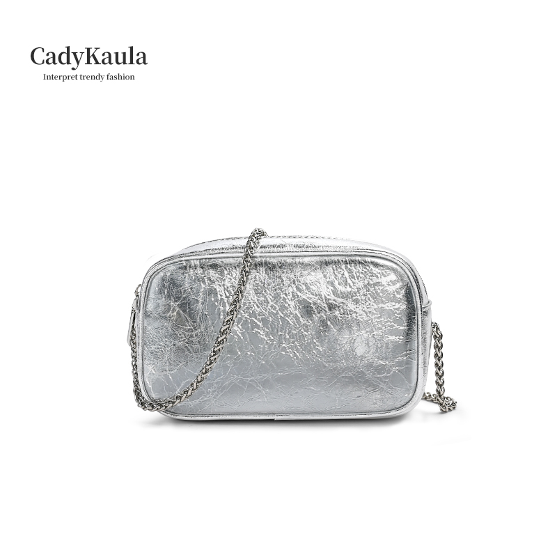 Bags 2026 New Model Light Luxury Niche High-End Silver Small Bag Chain Bag Women's Simple Crossbody Bag Camera Bag Women