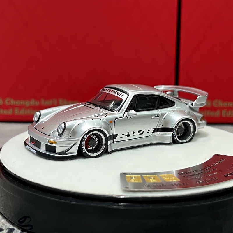 Pgm 1:64 Rwb930 Silver Simulation Car Model
