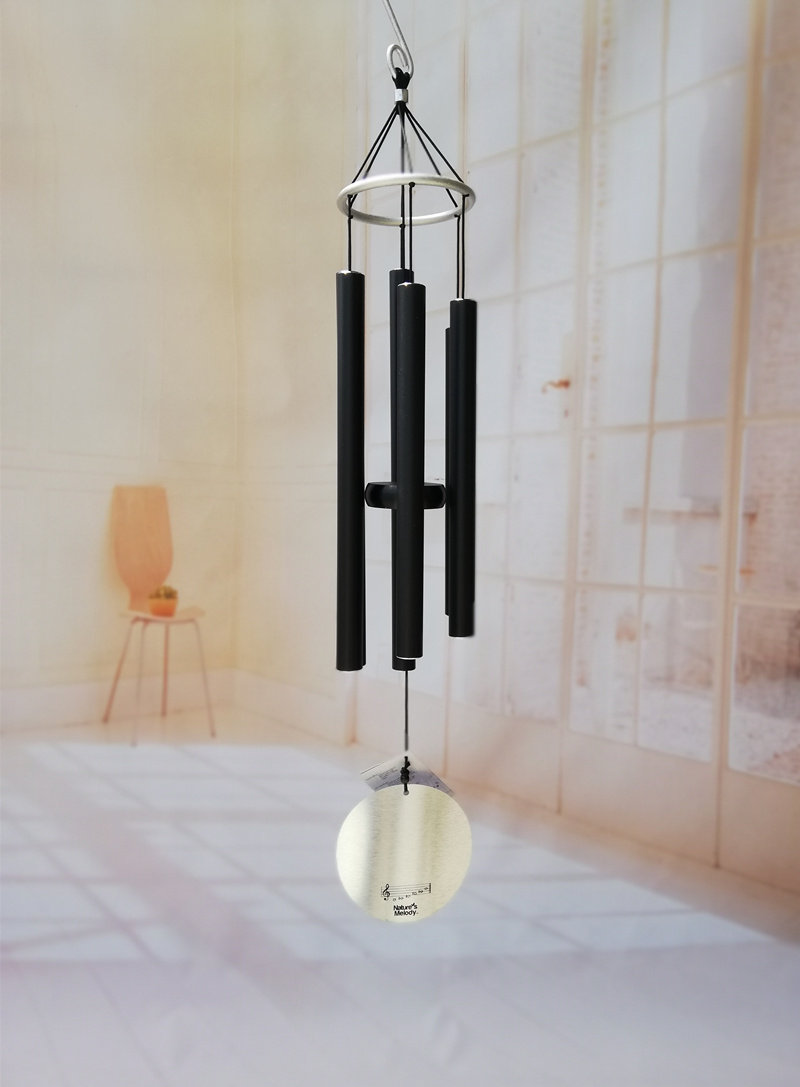 AT metal aluminum tube meditation tuning music wind chimes European and American home villa staircase wrought iron garden pendant