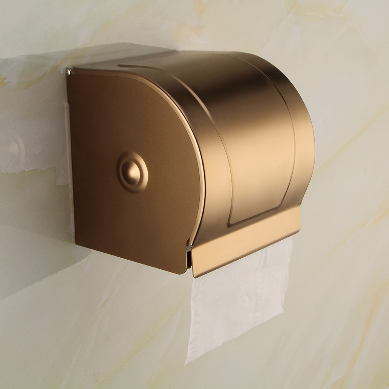 Space Aluminum Antique Paper Towel Box Towels Toilet Paper Box Bathroom Waterproof Drum Toilet Paper Toilet toilet Toilet Makeup room