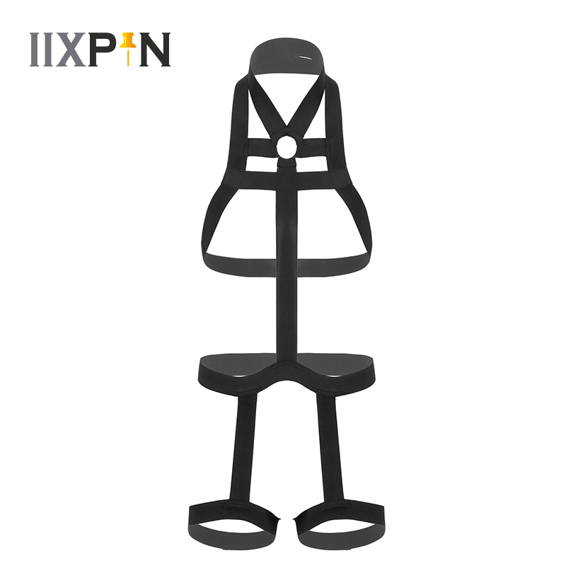 Men Harness Straps Clubwear Lingerie Men Halter Neck Elastic