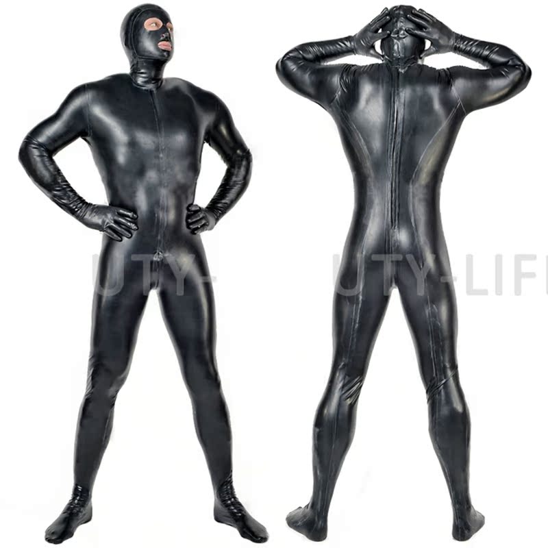 Latex tights body suit catsuit full cover customizable hand