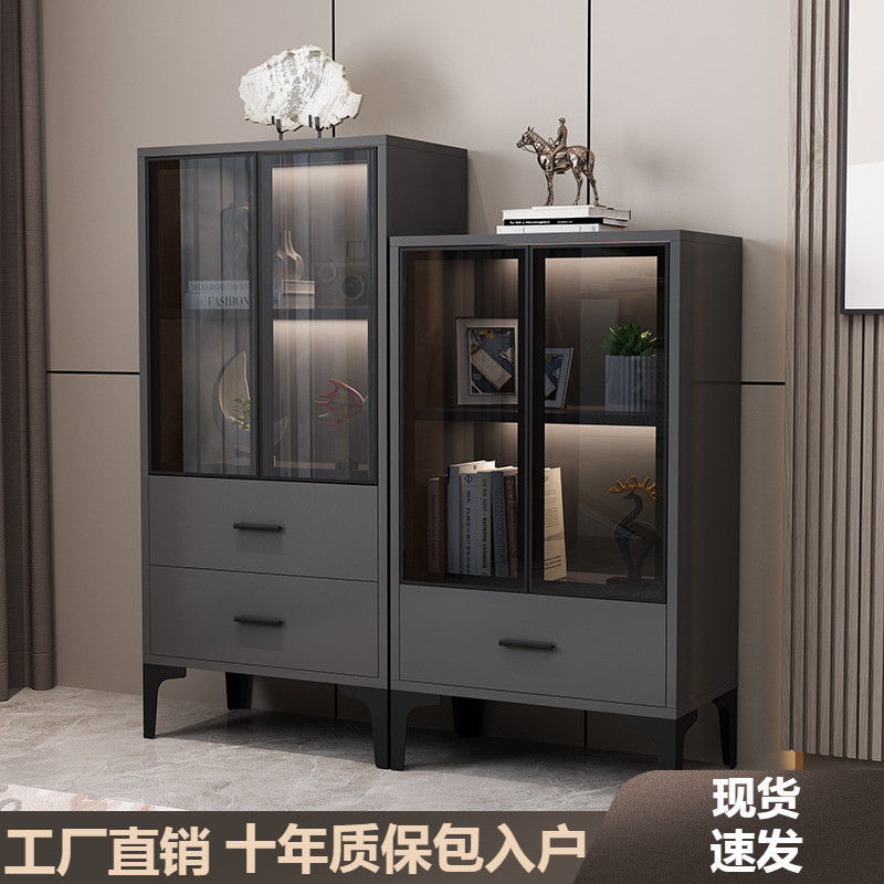 Light luxury cabinet living room wall locker small household multi-function tea cabinet modern minimal side cabinet