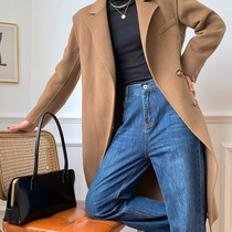 2021 new high-branched wool double-sided big coat woman with long high-end cashmere wool What to do with the jacket Herbendy Winter