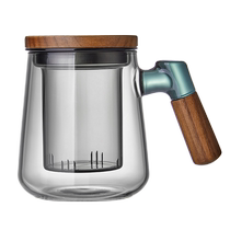 Fuguang Tea Water Separation Tea Cup Mens Office Home High Boron Silicon Glass Cups With Handle Water Cup Mens Cups