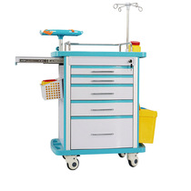 Luxury medical cart abs surgical injection vehicle ICU rescue vehicle multifunctional nursing ambulance five-layer instrument vehicle