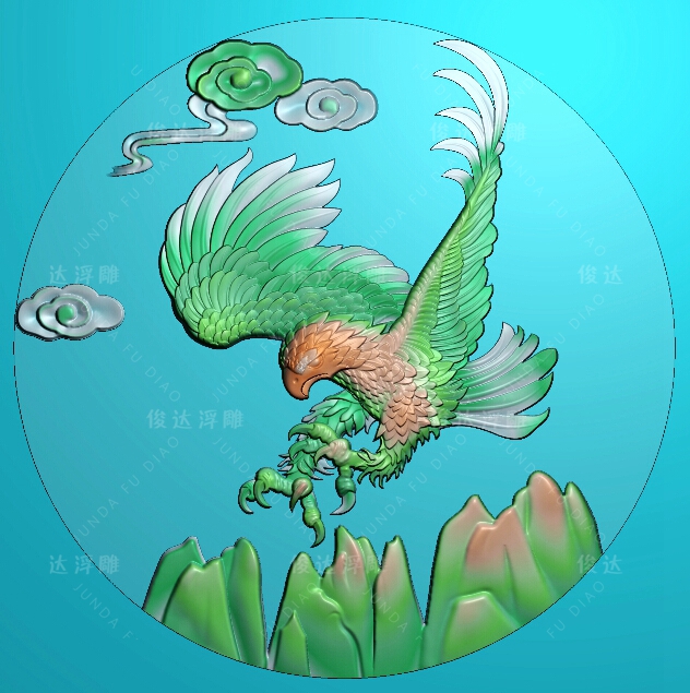 XY052 Flowers Birds Eagles Eagles Grand Exhibition Macro chart Peng Wanli Relief Map Jade Sculpture and Sculpture Drawing Jdp