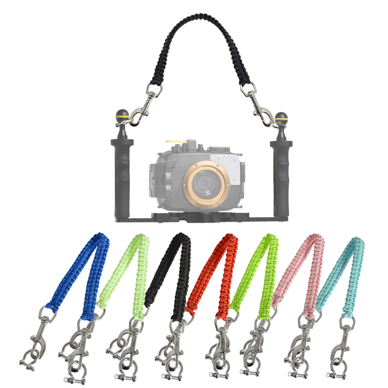 Diving camera carrying rope luminous waterproof shell grip handle underwater photography light arm bracket handle hanging rope buckle