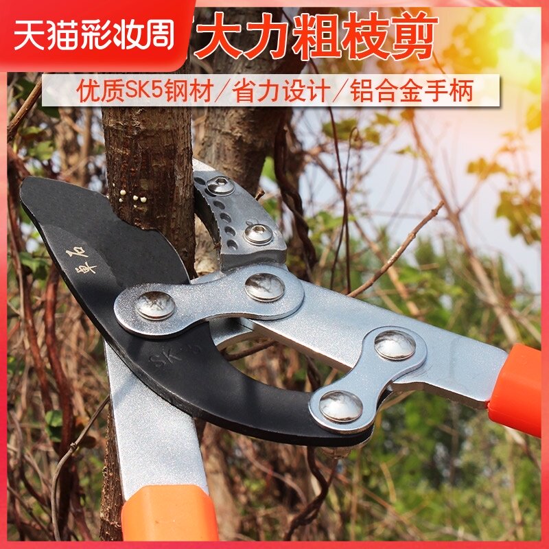 Gardening telescopic thick branch scissors High branch scissors Strong scissors Labor-saving garden tools Strong pruning branches Fruit tree scissors