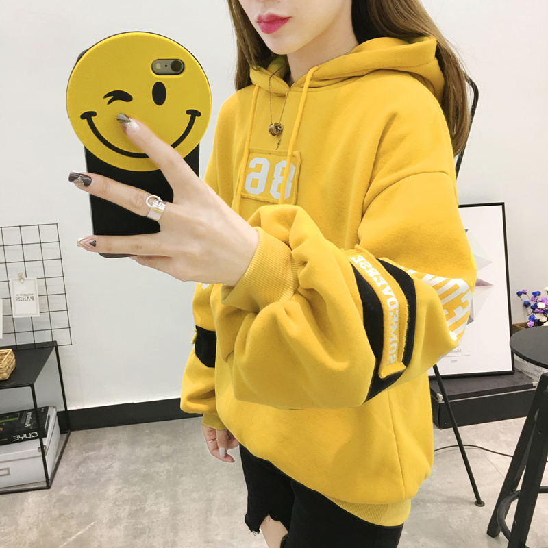 Áo len tay phồng có mũ trùm đầu cho nữ mùa thu đông áo khoác đẹp