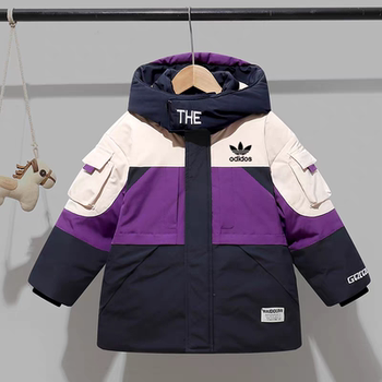 Official Genuine Outlet Children's down Jacket, Mid-Length, Thickened, for Boys and Girls, White Duck Down, Winter Coat, Trendy