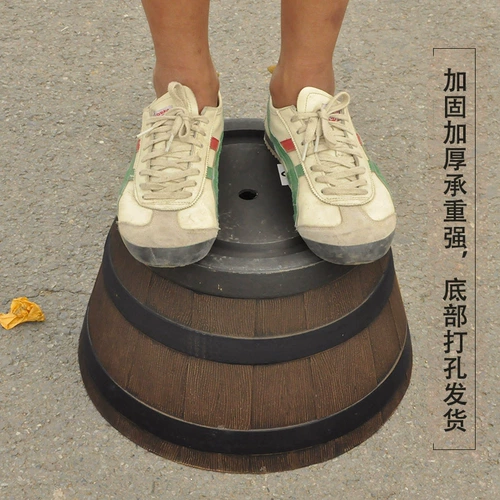 Принадлежности для зеленых растений и сада. Универсальный пластиковый цветочный горшок, имитация деревянной бочки, большой цветочный горшок, экологически чистый цветочный горшок из утолщенной смолы.