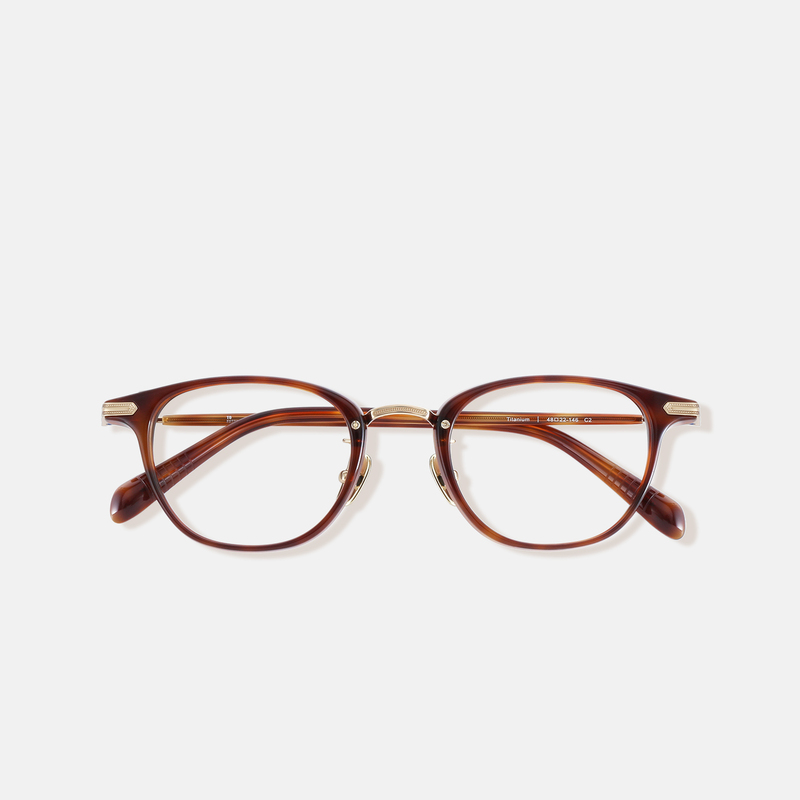 Retro Gold Square Frame Fashionable Eyeglass Frames Suitable for High Myopia Prescription Lenses