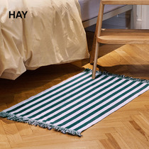 HAY Stripes Cotton Rug Carpet India Imported Living Room Striped Flures Rug Bedroom Door Side Blanket