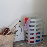 [Пятно] Корзина для стирки сена пустого чистого цвета корзины для хранения одежды грязная корзина