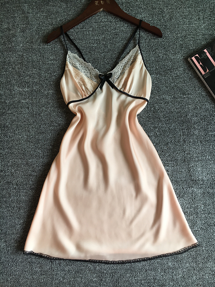 Sexy sling váy ngủ nữ mùa hè gợi cảm ren người phụ nữ quyến rũ đồ ngủ kích thước lớn váy ngủ dây váy dịch vụ nhà kiểu đầm đẹp
