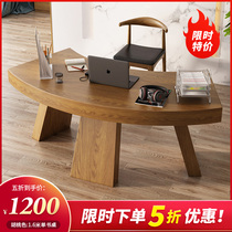 Desk Simple computer desktop table Household new Chinese desk Tea ceremony table Kung Fu tea art table Tea table Solid wood