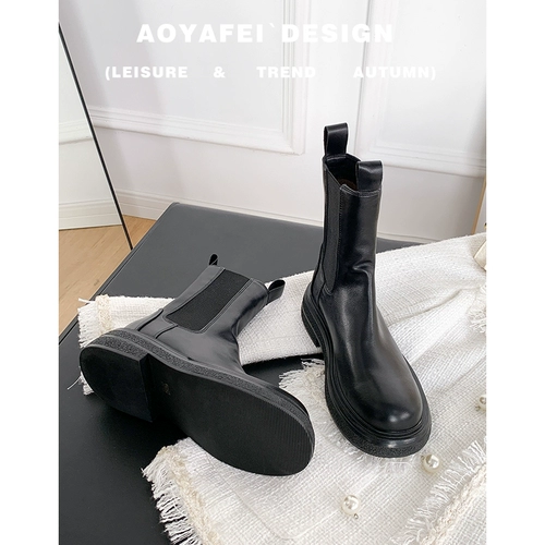 Martens, челси, короткие сапоги, ботинки на платформе в английском стиле, в британском стиле, средней длины