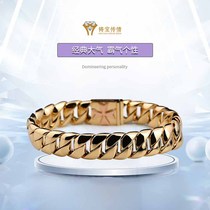 Cast Treasure Transfer 18K Gold Horse Whip Chain Men 999 foot gold Woven Tank Coarse Bracelet White Gold Chain Subcustom