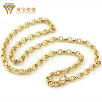 Cast Treasure Transfer 22k Gold Egg Type Necklace 18k Platinum Large Gold Chain Submen Coarse Neck Chain High-end Jewelry Custom