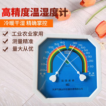 Pointable thermometer Mechanical high-precision thermohygrometer Home wall-mounted wet and dry thermometer Agricultural greenhouse