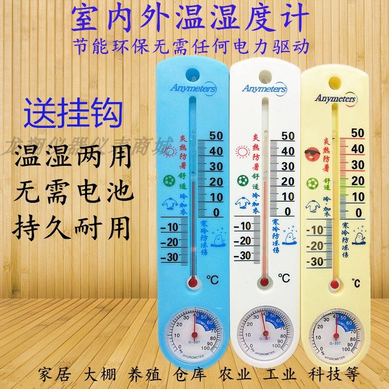 Indoor Thermometer Home Precision Creative Living Room Baby Children Thermohygrometer Industrial Greenhouse Dry and Wet Thermometer