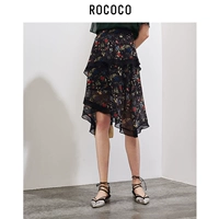Rococo 2019 hè xù váy hoa nữ 11875QB182WP - Váy chân váy xẻ trước