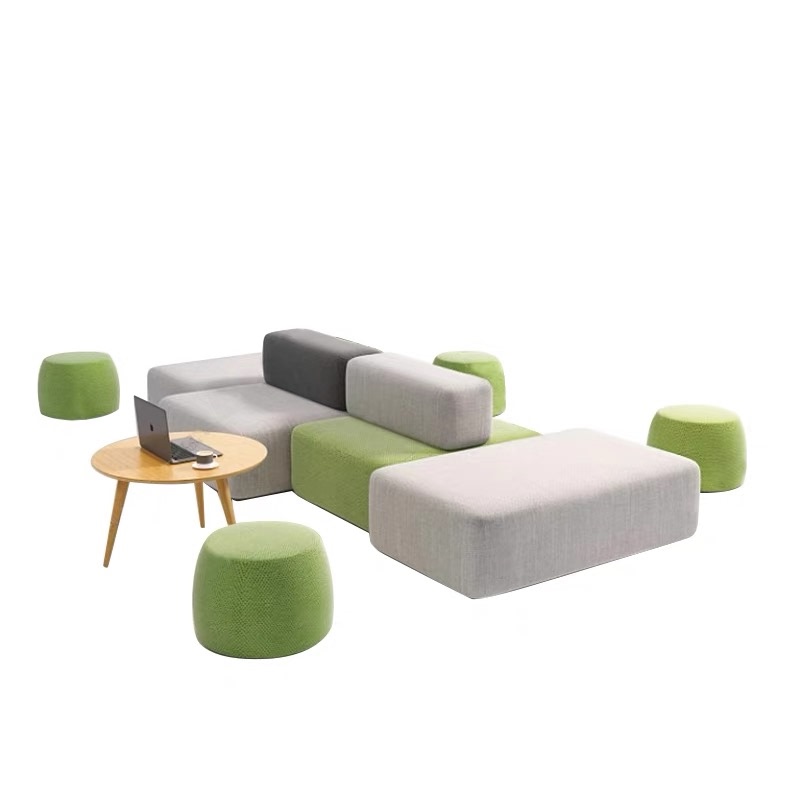 Square-Shaped Personalized Office Reception Area Combination Sofa for Meeting and Rest Areas in Shopping Malls and Hotels, Creative and Leisurely Square-Shaped Personalized Office Reception Area Combination Sofa for Meeting and Rest Areas in Shopping Malls and Hotels, Creative and Leisurely