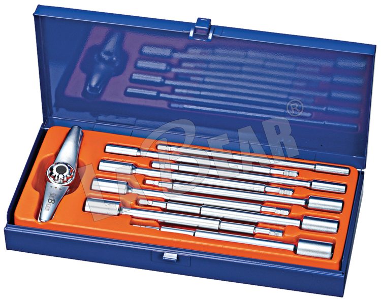 LABEAR Lengthened Sleeve Ratchet Wrench Suit 6-17 Lengthened Machine Repair Steam Repair External Hexagon Screw Sleeve Wrench