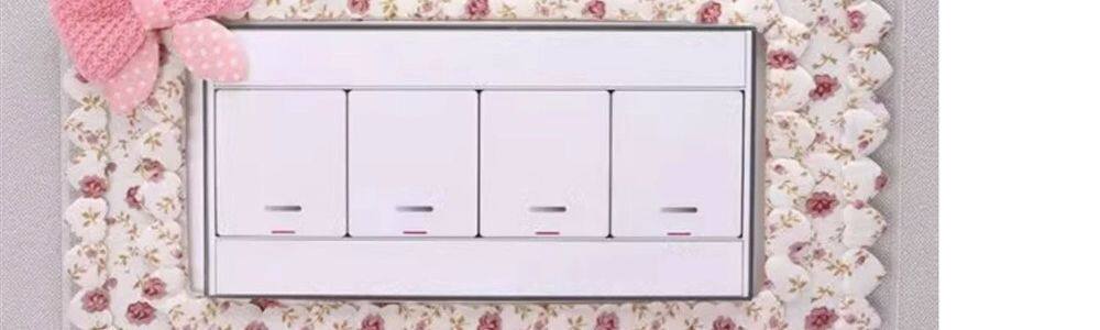 Декор для  выключателя 布艺开关贴双三开关保护套创意客厅卧室灯插座装饰闭火贴简约现代