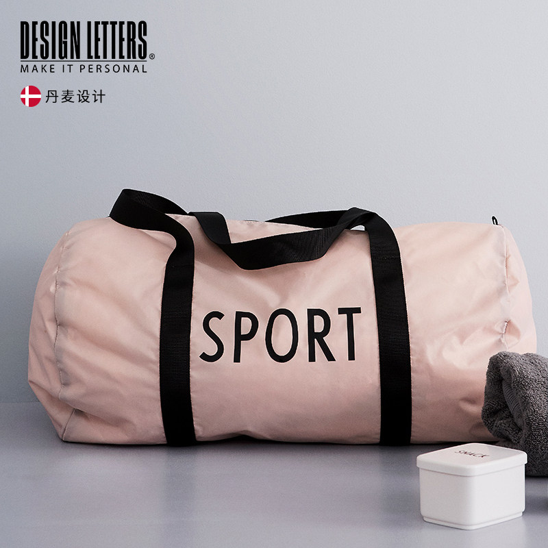 Danish designletters sports bag female fitness bag Business travel travel bag outdoor swimming bag male