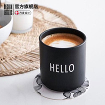 designletters letter couple high-value bone china coffee cup mug simple ins Feng Shui cup for men