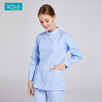 Two sets of long-sleeved female blue hospital student nurse work clothes large-scale customization