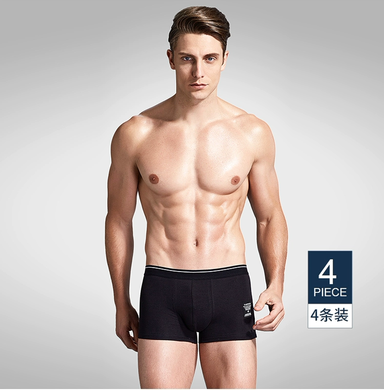 Quần lót nam nhung Bắc Cực đồ lót nam boxer cotton thoải mái thoáng khí boxer kích thước lớn thanh niên quần short