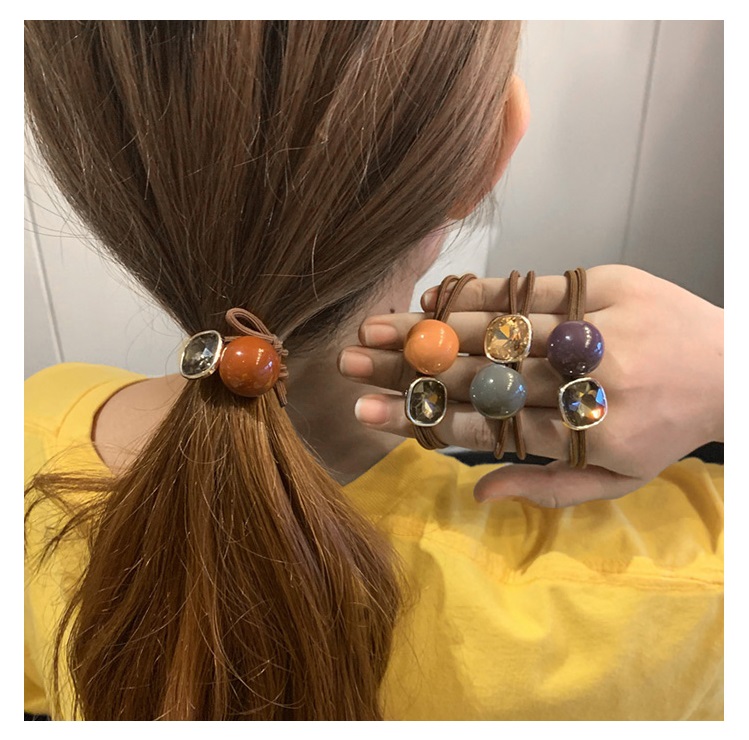 Nuevo Conjunto De Anillos De Pelo Salvaje Simple De Perlas Coreanas display picture 9